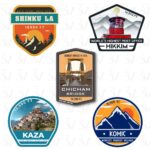 Spiti landmarks sticker set