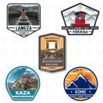 Spiti landmarks sticker set