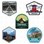 Himalayan landmarks sticker set