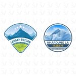 Ladakh stickers with Khardung La and Pangong Tso designs