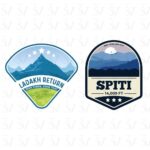 Ladakh and Spiti stickers with mountain landscape designs