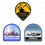 Himachal stickers with Manali, Rohtang Pass and Shimla designs