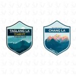 Ladakh stickers with Taglang La and Chang La designs