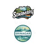 Kashmir stickers with Sonamarg and Srinagar landscapes