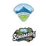 Himalayan stickers with Ladakh and Sonamarg mountain landscapes
