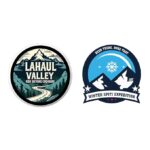 Lahaul Spiti travel stickers with winter expedition design
