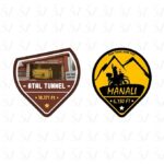 Manali and Atal Tunnel travel stickers