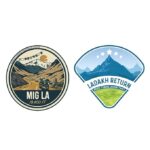Ladakh road trip stickers with Mig La design