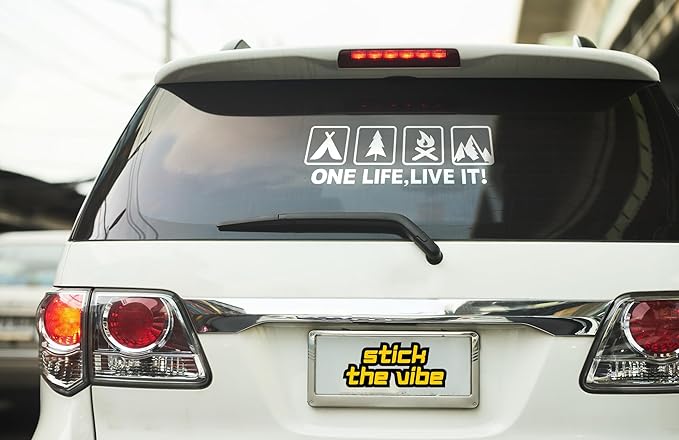 712Fyl6HtmL._SX679_ one Life Live it Sticker for Cars - Image 1