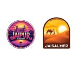 Jaipur and Jaisalmer Rajasthan travel stickers