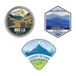 Ladakh road trip stickers with Umling La and Mig La