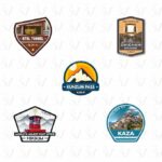 Spiti Valley travel stickers with iconic landmarks**