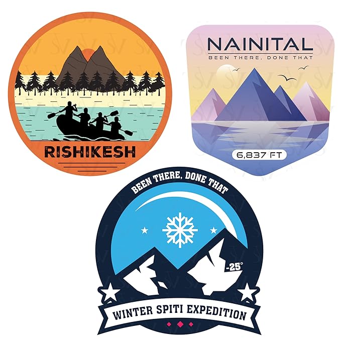 71Ii6Zxo95L._SX679_ Rishikesh, Nanital & Spiti (Pack of 3 Stickers) - Image 1